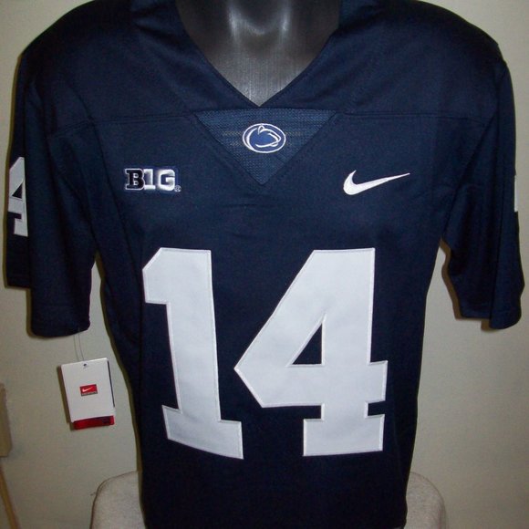 PENN STATE Nittany Lions #14 Sewn BLUE Jersey - Picture 2 of 4